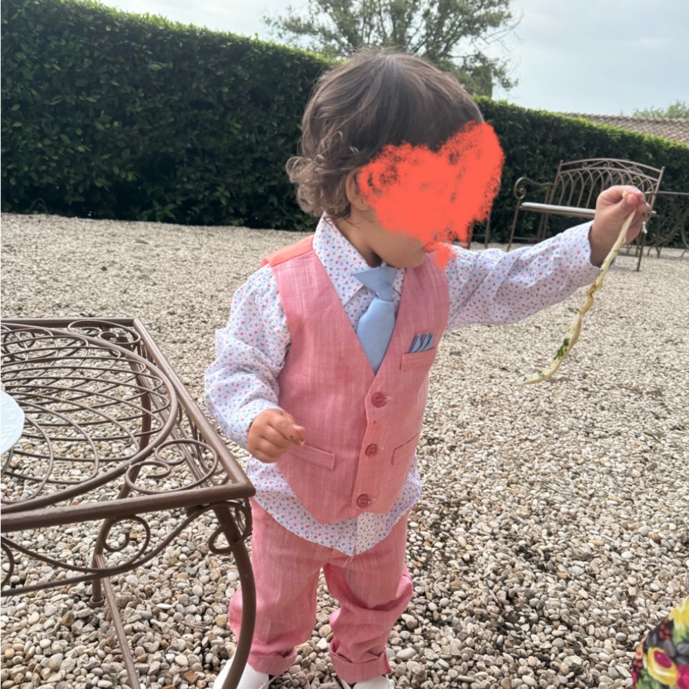 Charming Pink and Blue Toddler Suit